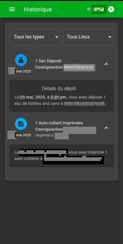 Appli consignaction, historique